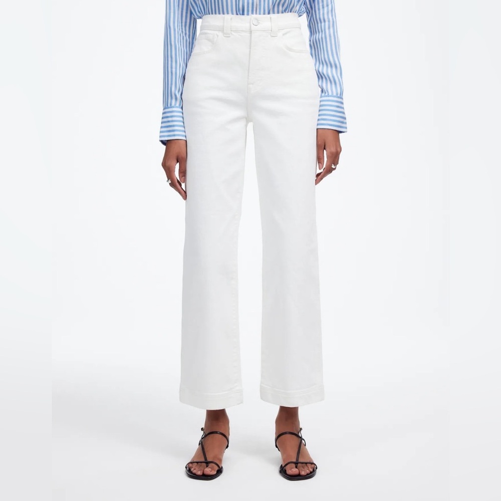 Madewell size 24 White The Perfect Vintage Wide-Leg Crop Jean